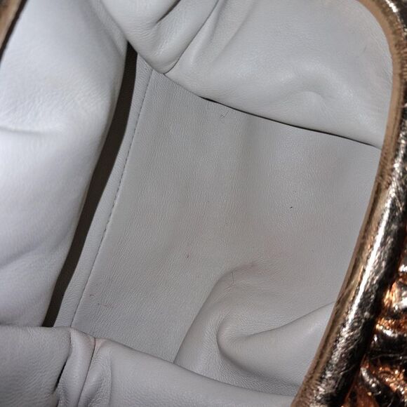 Bottega Veneta Wrinkled Mini Pouch Clutch Bag in Gold Leather - Picture 5 of 7